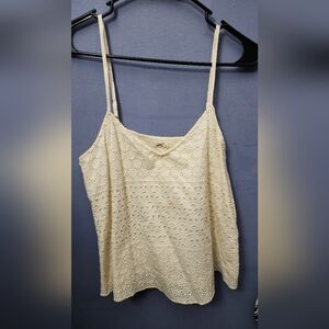 Hollister Cream Lace Camisole Top